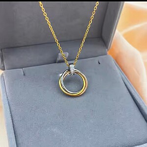 COLIER CU PANDATIV TRIPLE CERCURI